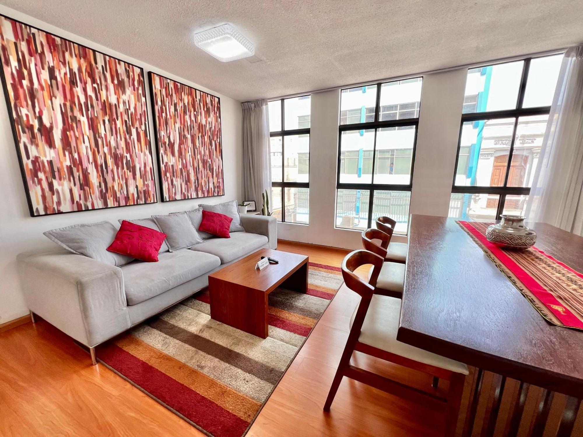 Exclusivo Dpto Moderno En El Corazon De Lima Con Wifi Ultra Rapido Apartment Luaran gambar